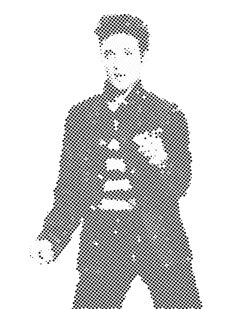 Elvis Presley Halftone Stencil
