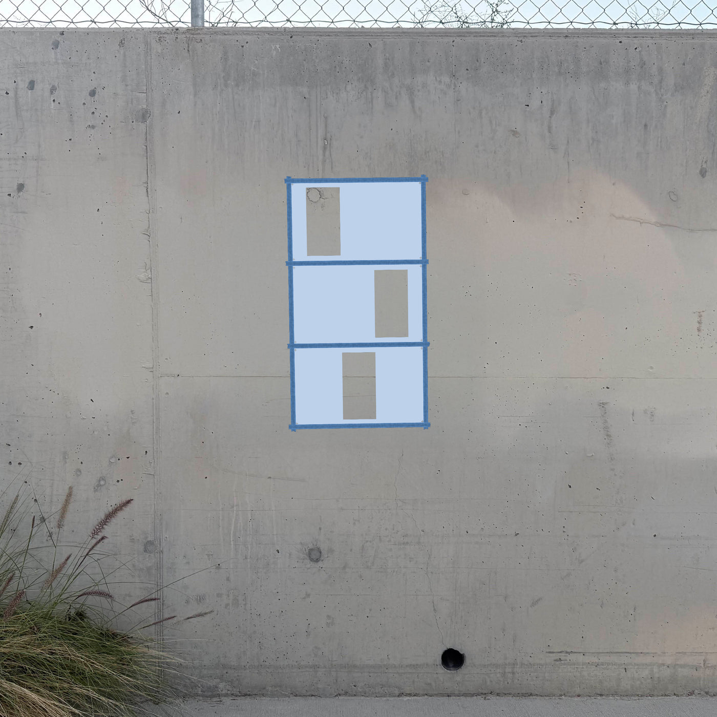 France Flag 3-layer stencil pack taped on a wall