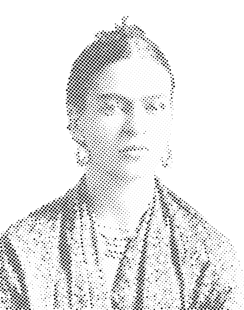 Frida Kahlo Halftone Stencil