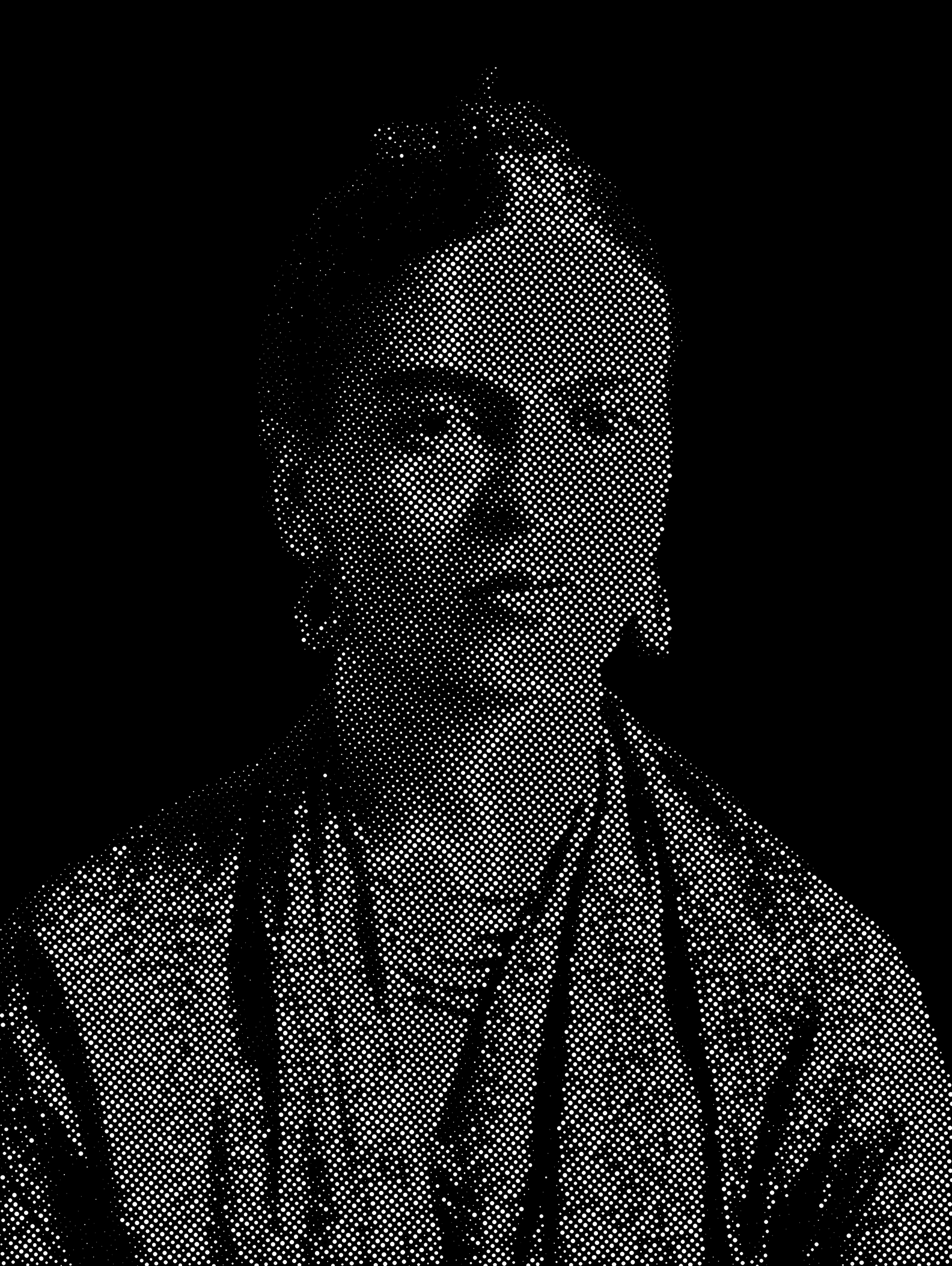Frida Kahlo Halftone Stencil