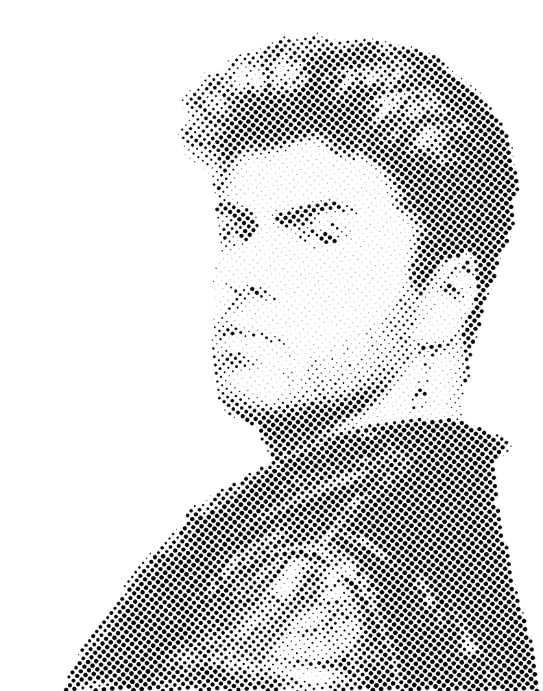 George Michael halftone stencil 11x14