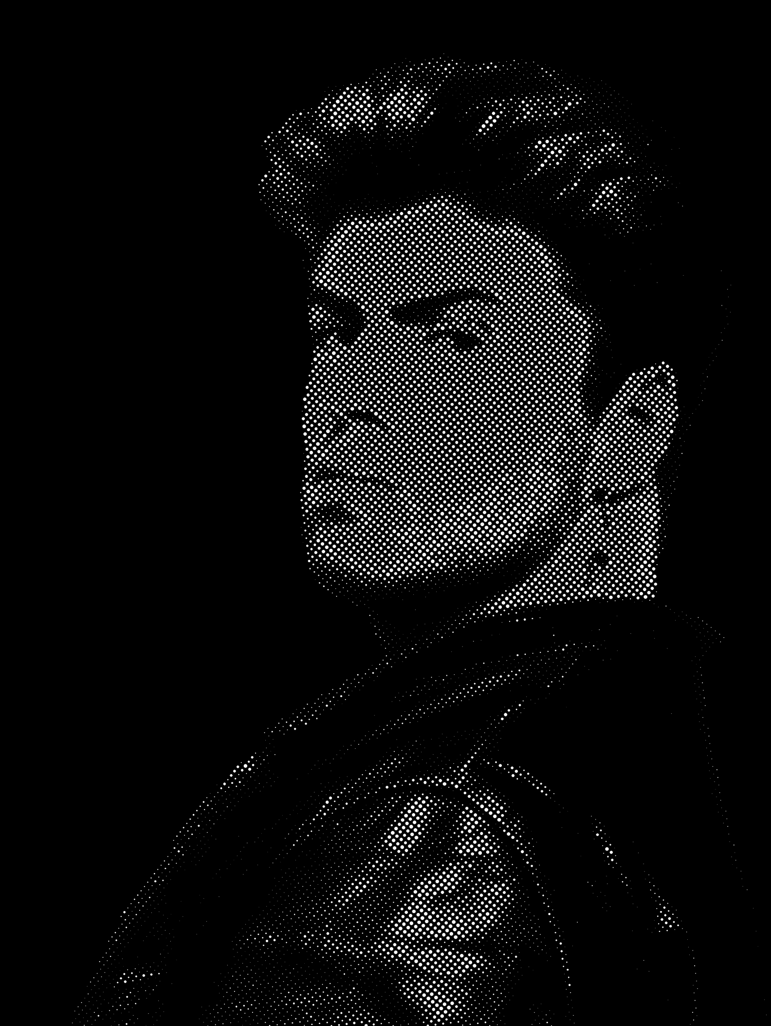 George Michael halftone stencil 22x28 inverted