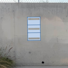 Hungary Flag 3-layer stencil pack taped on a wall