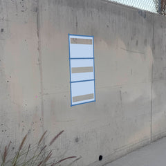 Hungary Flag stencil pack on a wall, second angle