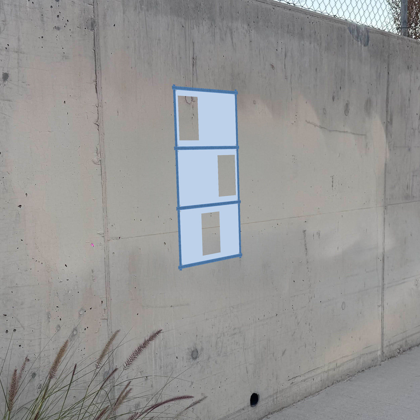Ireland Flag stencil pack on a wall, second angle