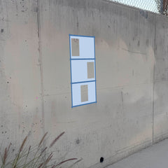 Ireland Flag stencil pack on a wall, second angle