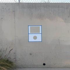 Japan Flag 3-layer stencil pack taped on a wall