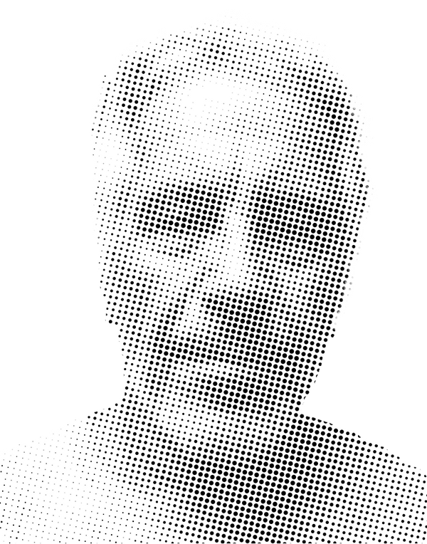 Jeffrey Epstein Halftone Stencil
