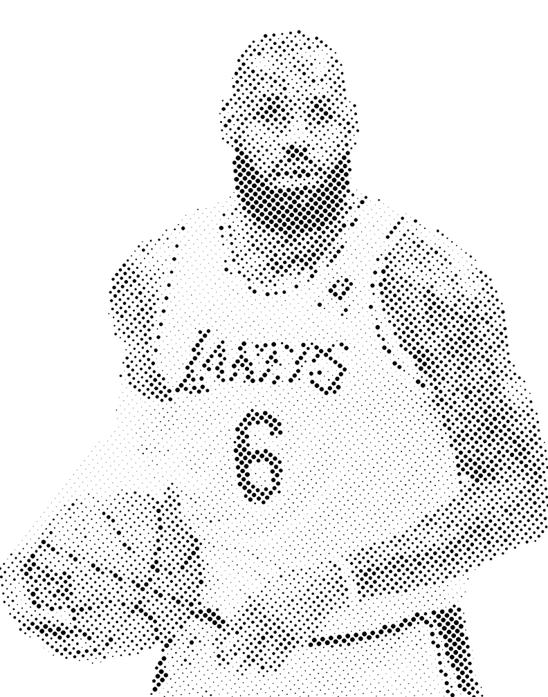 LeBron James Halftone Stencil
