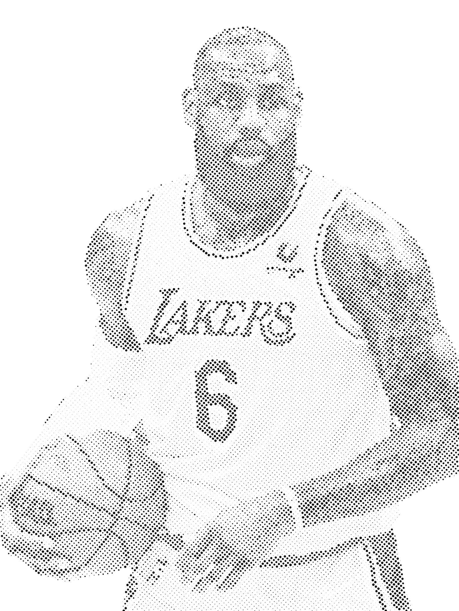 LeBron James Halftone Stencil