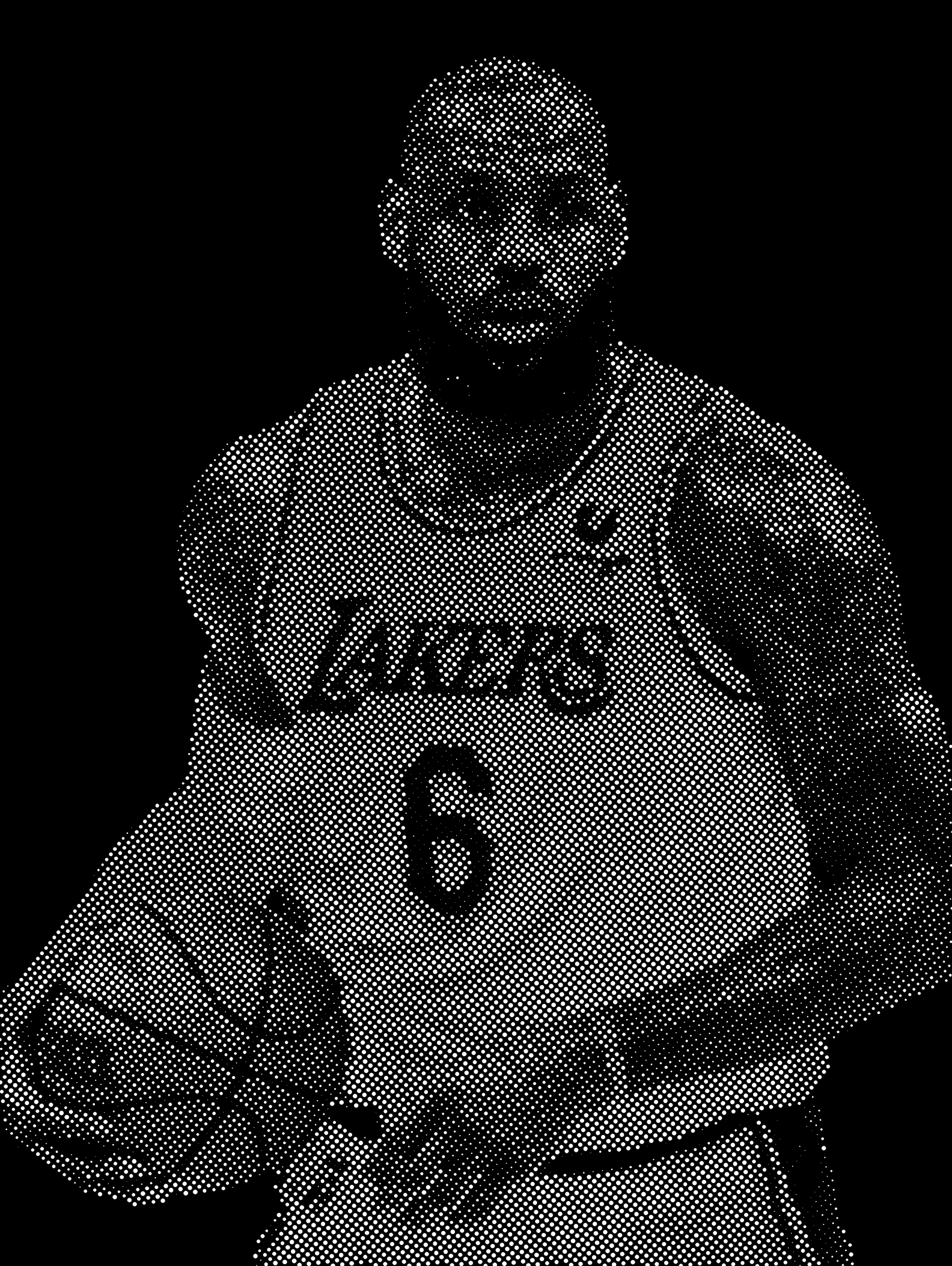 LeBron James Halftone Stencil