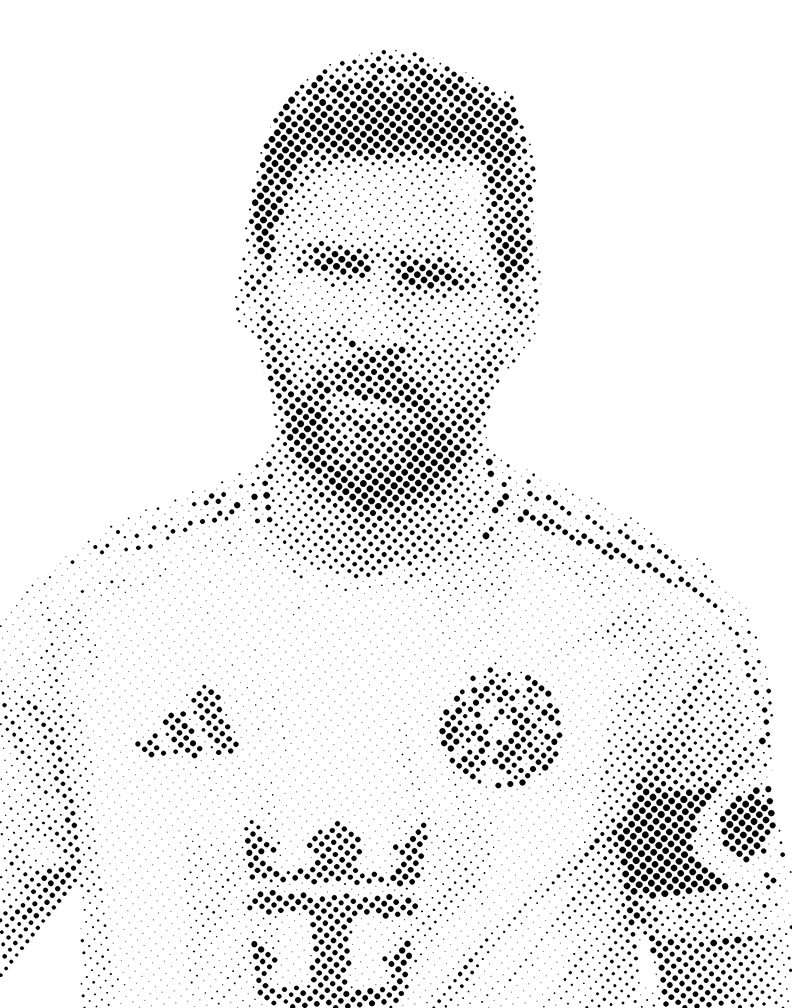 Lionel Messi Halftone Stencil