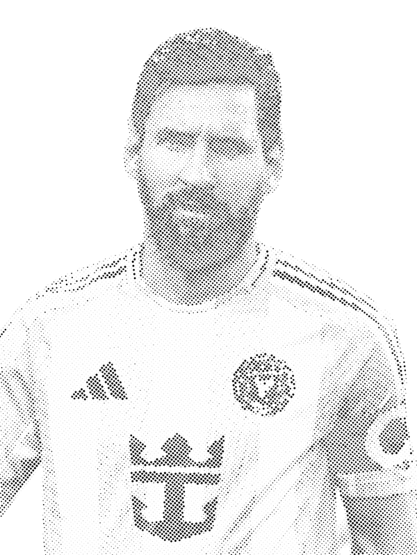 Lionel Messi Halftone Stencil