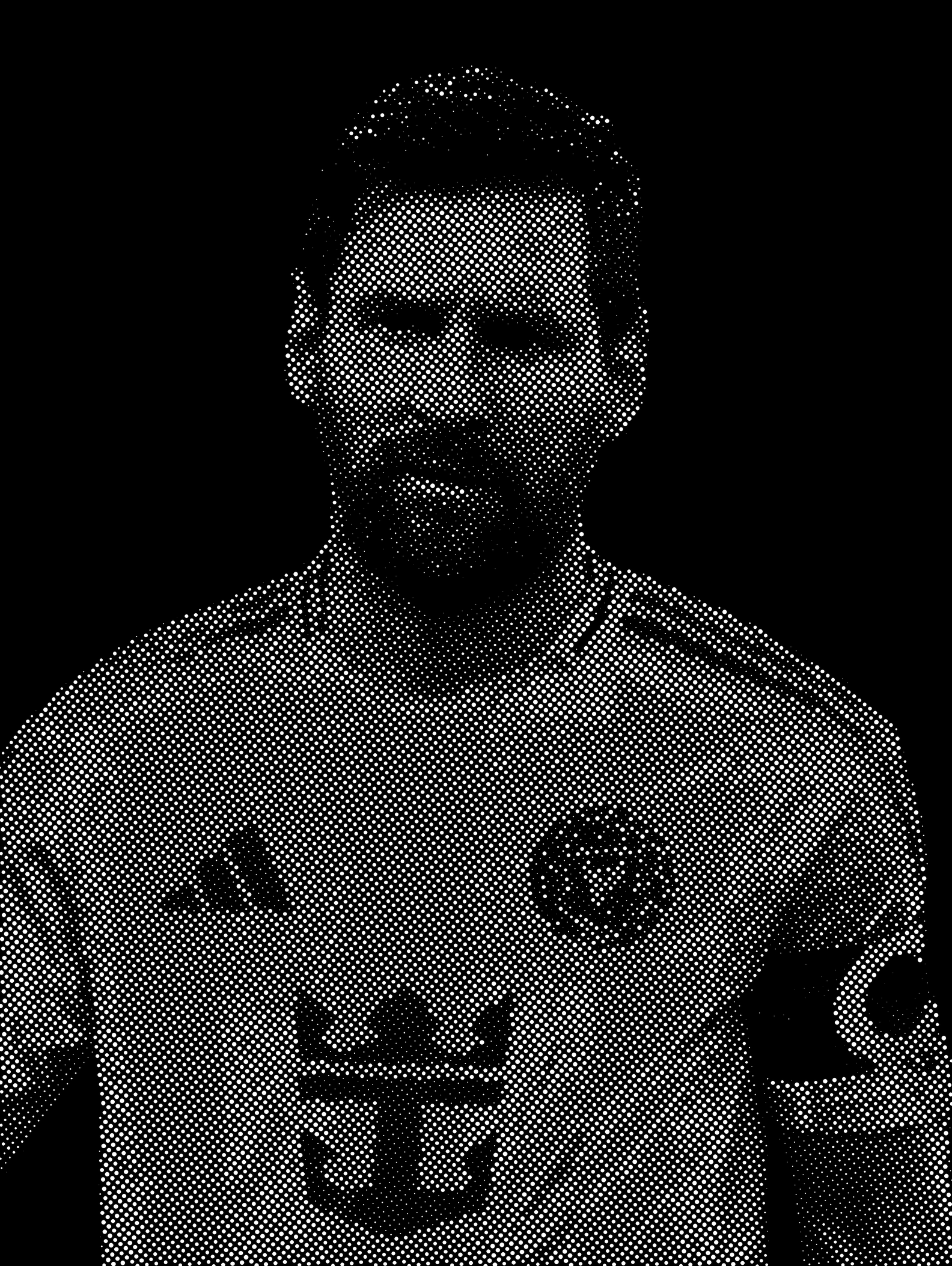 Lionel Messi Halftone Stencil