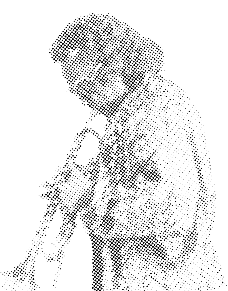 Miles Davis Halftone Stencil