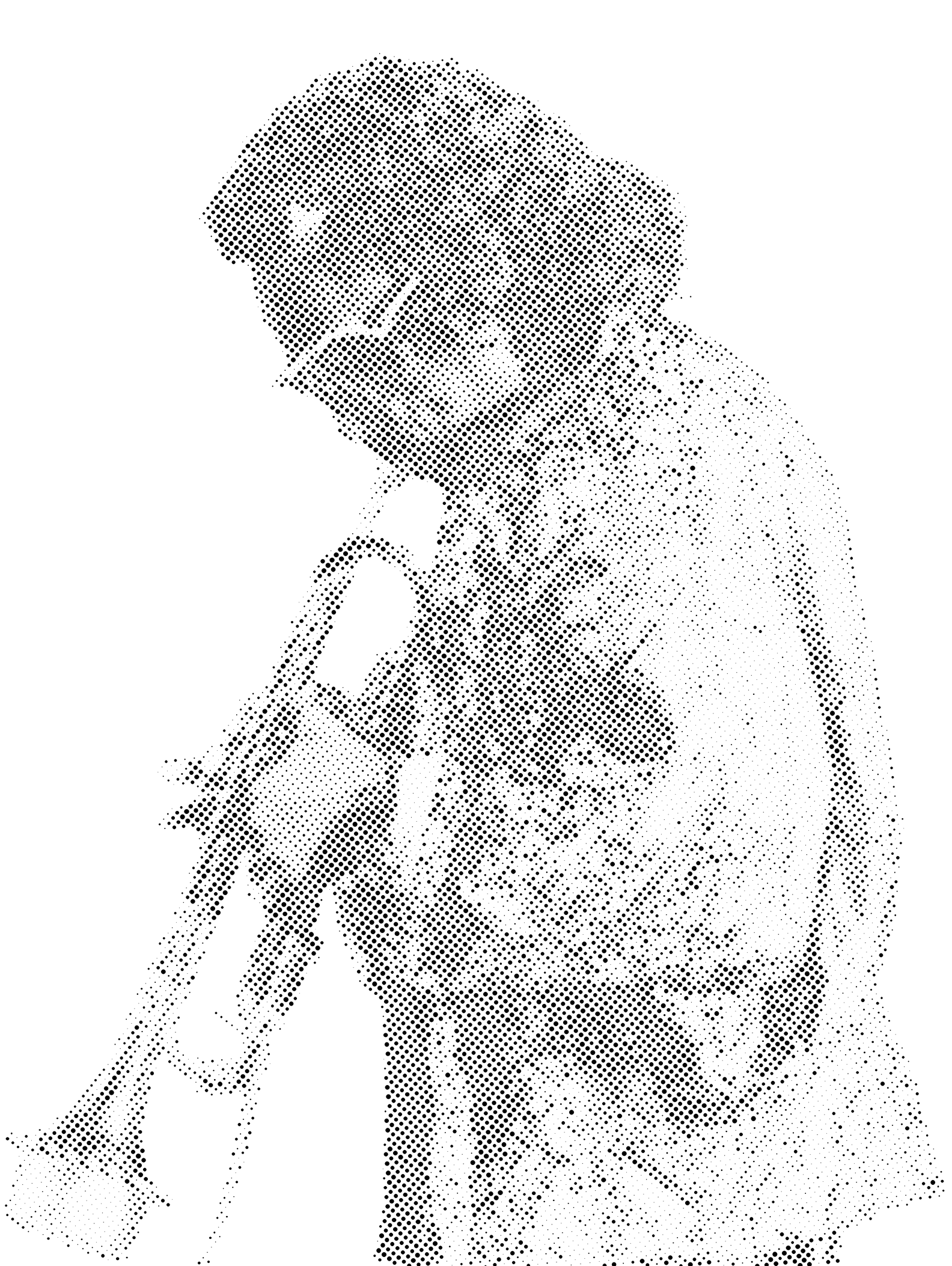 Miles Davis Halftone Stencil