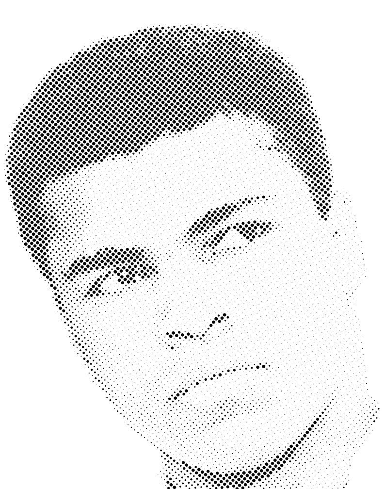 Muhammad Ali Halftone Stencil