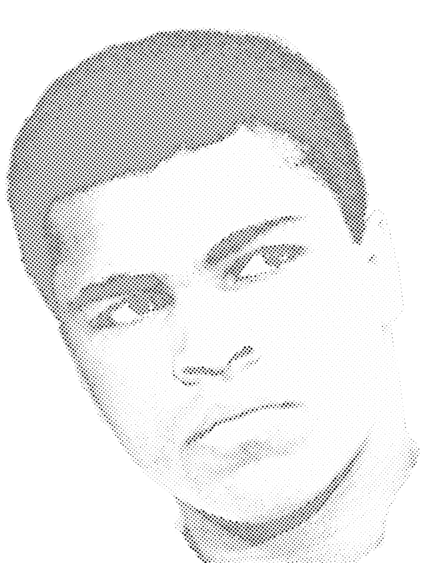Muhammad Ali Halftone Stencil