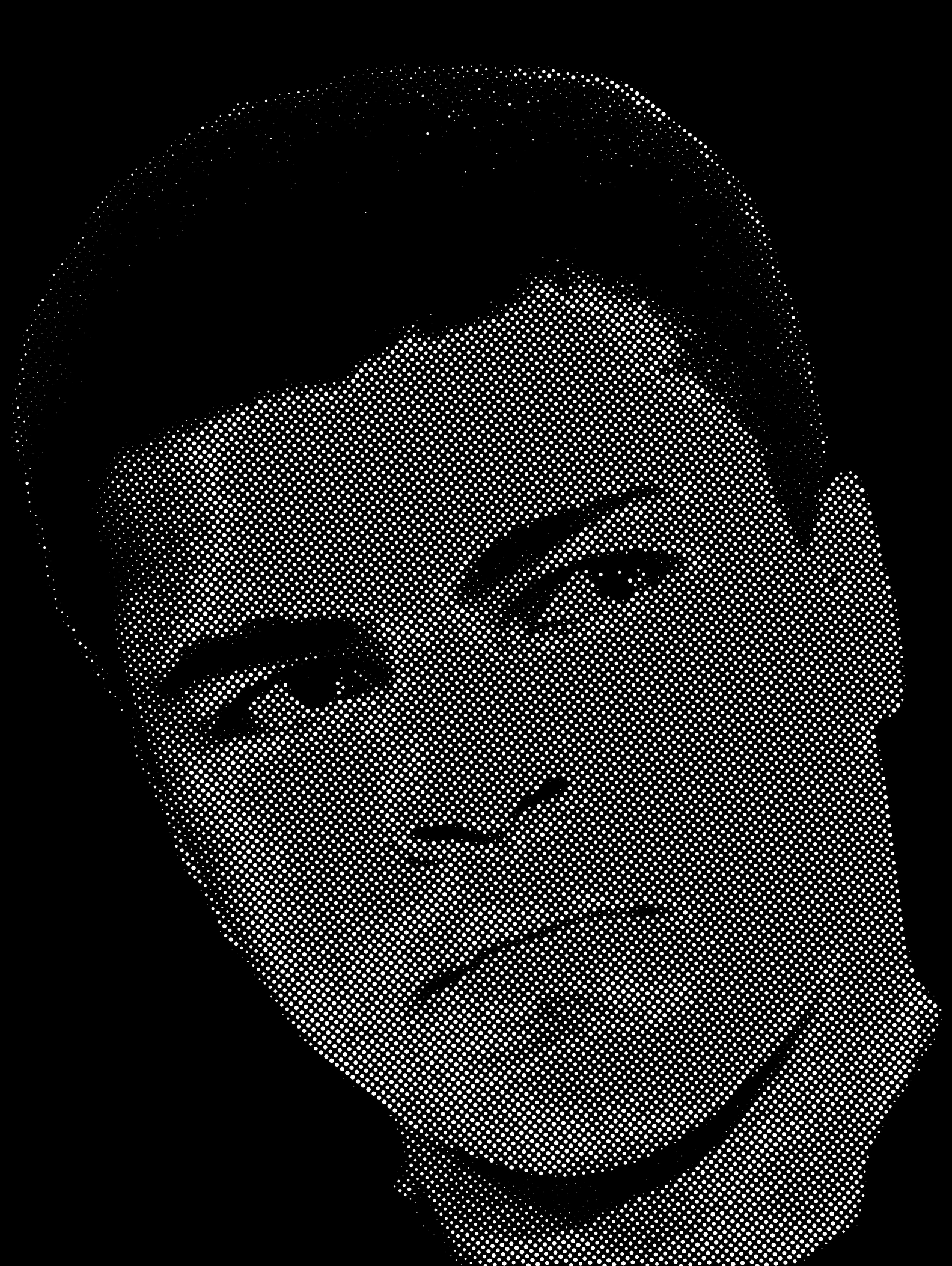 Muhammad Ali Halftone Stencil
