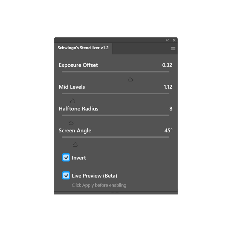 Variable controls interface preview