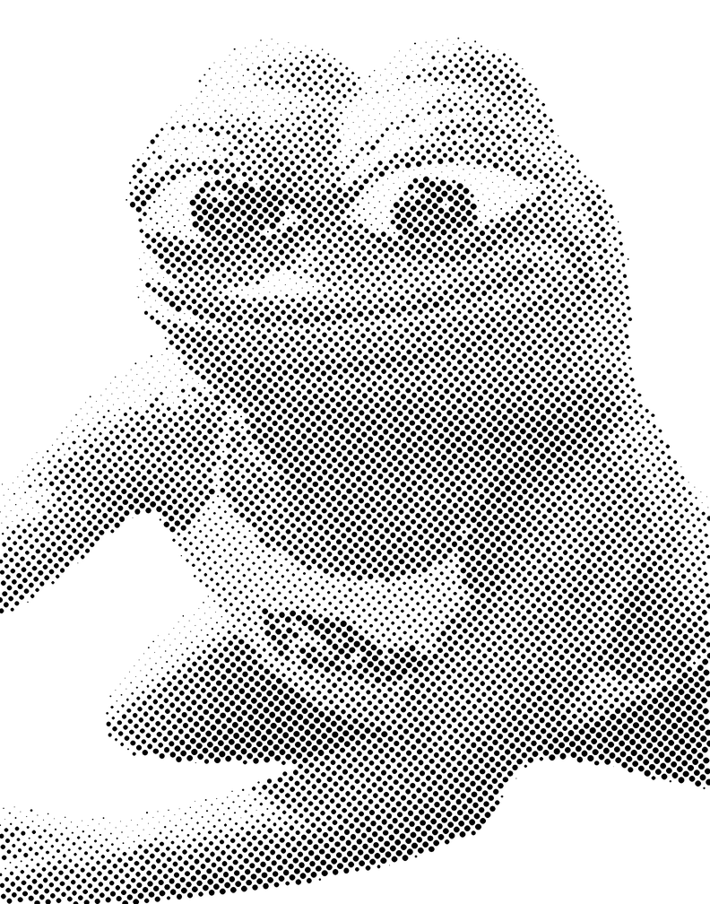 Pepe the Frog Halftone Stencil