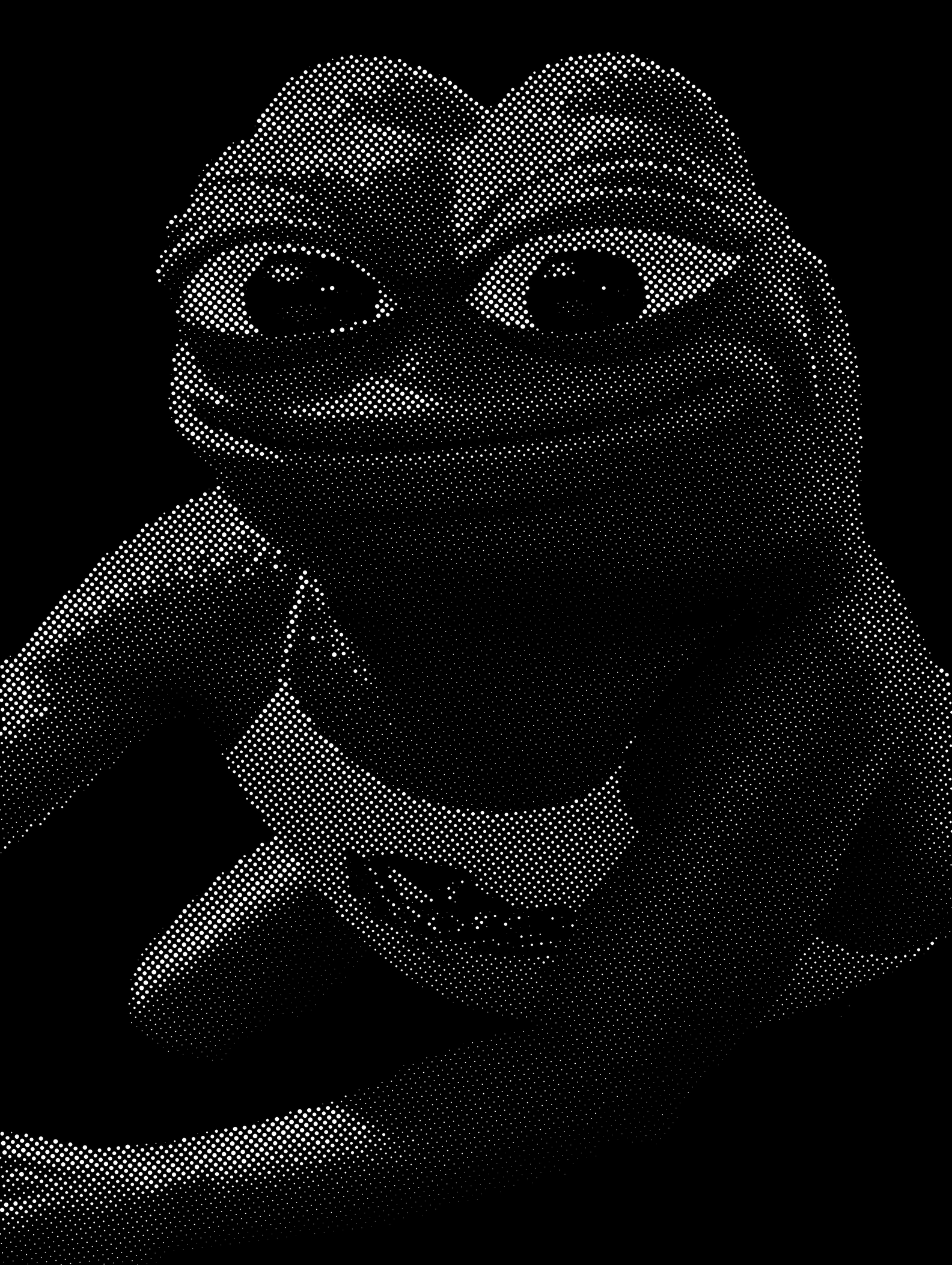 Pepe the Frog Halftone Stencil