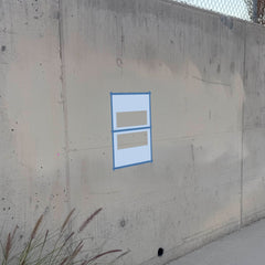 Poland Flag stencil pack on a wall, second angle