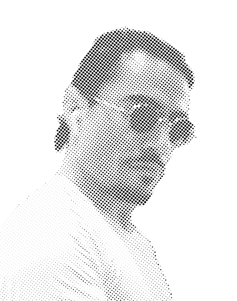 Salt Bae Halftone Stencil
