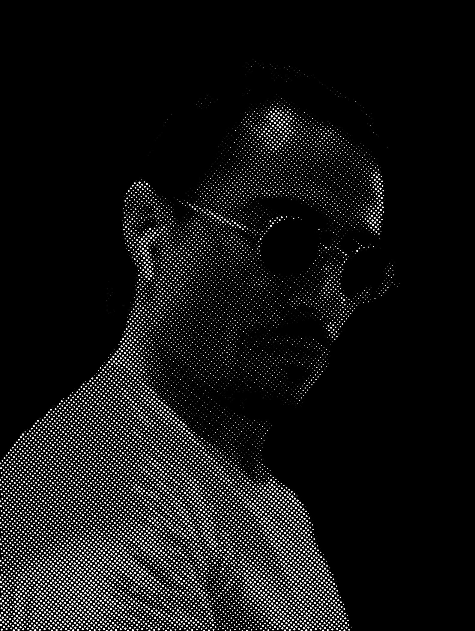 Salt Bae Halftone Stencil