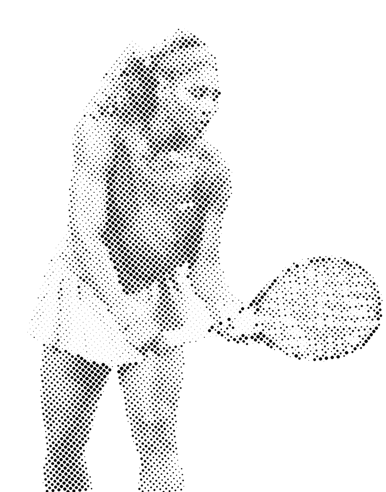Serena Williams Halftone Stencil