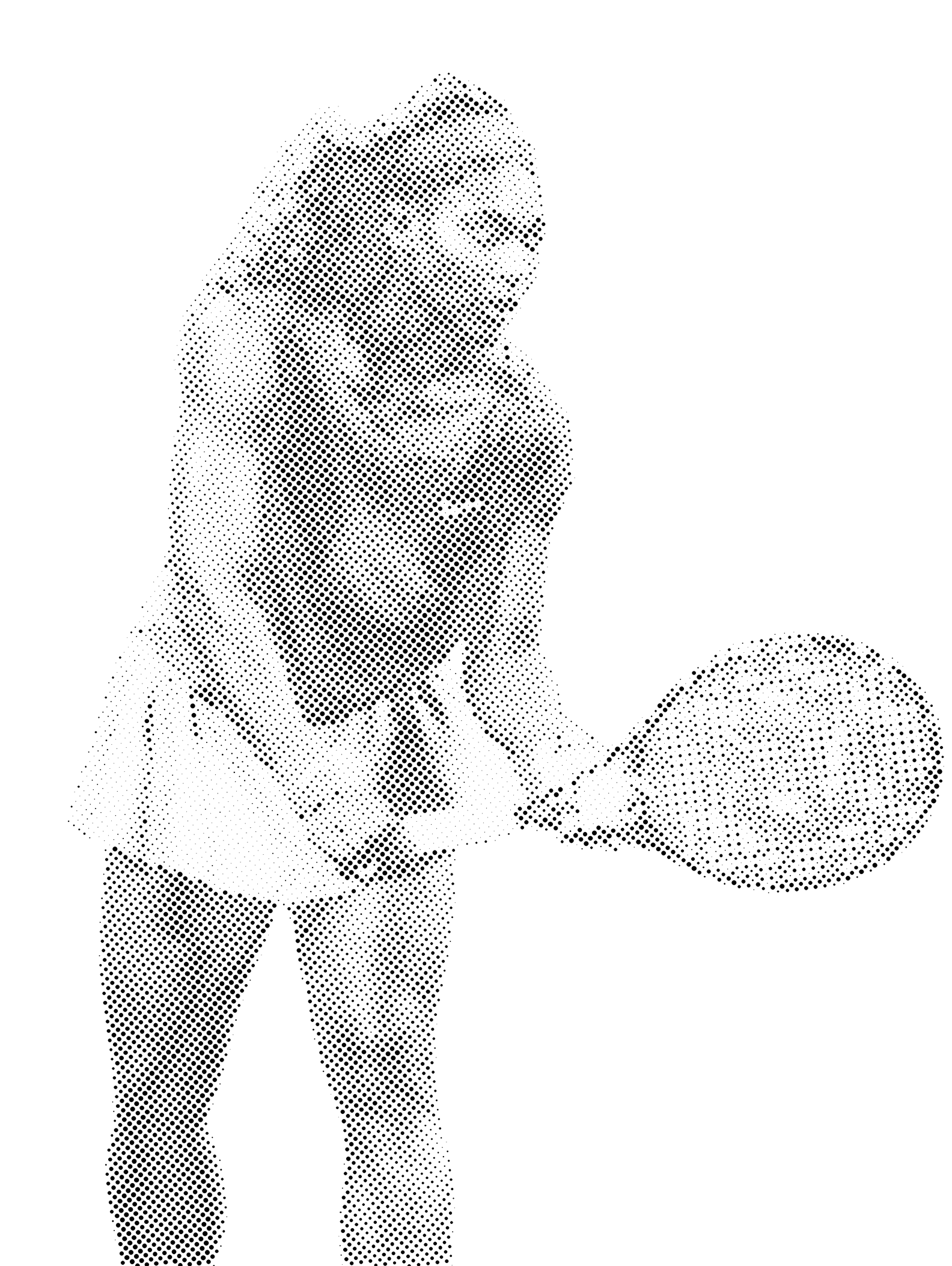 Serena Williams Halftone Stencil