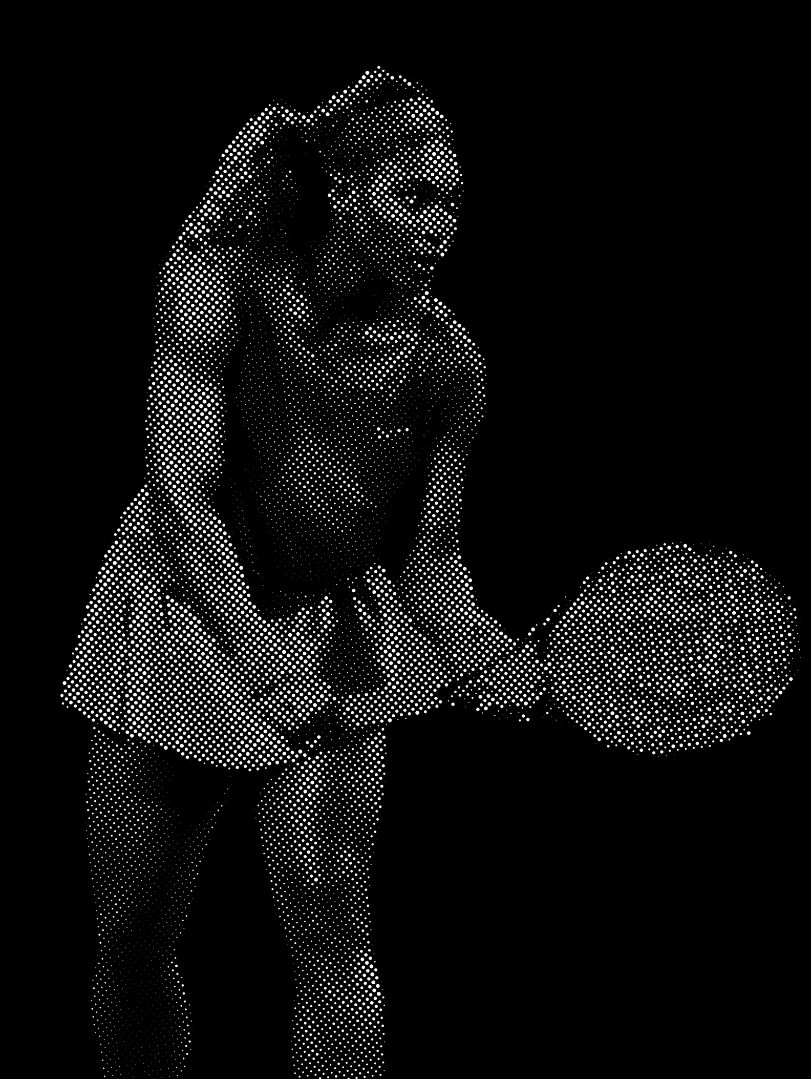 Serena Williams Halftone Stencil