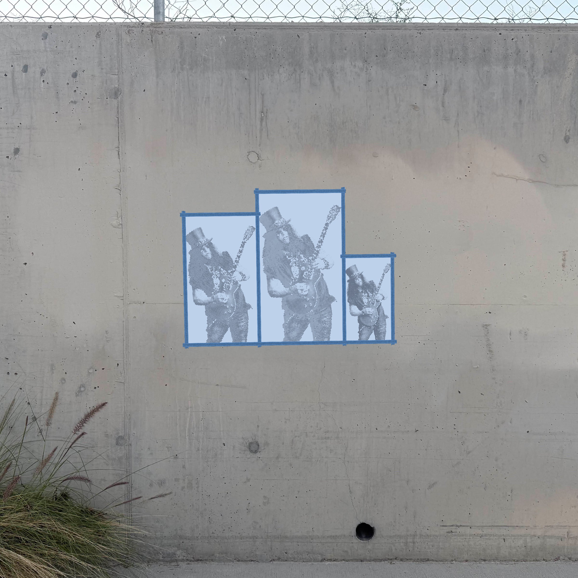 Slash Halftone Stencil - Angle 1