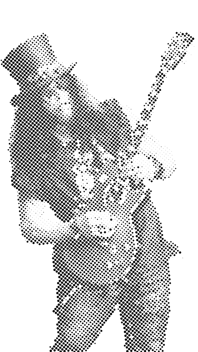 Slash halftone stencil 11x14