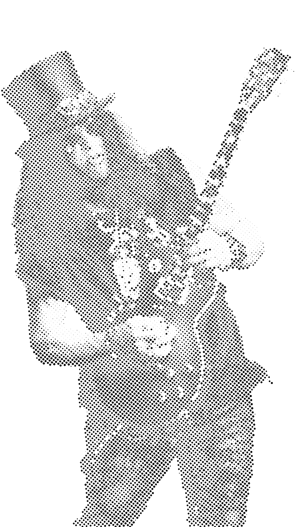 Slash halftone stencil 22x28