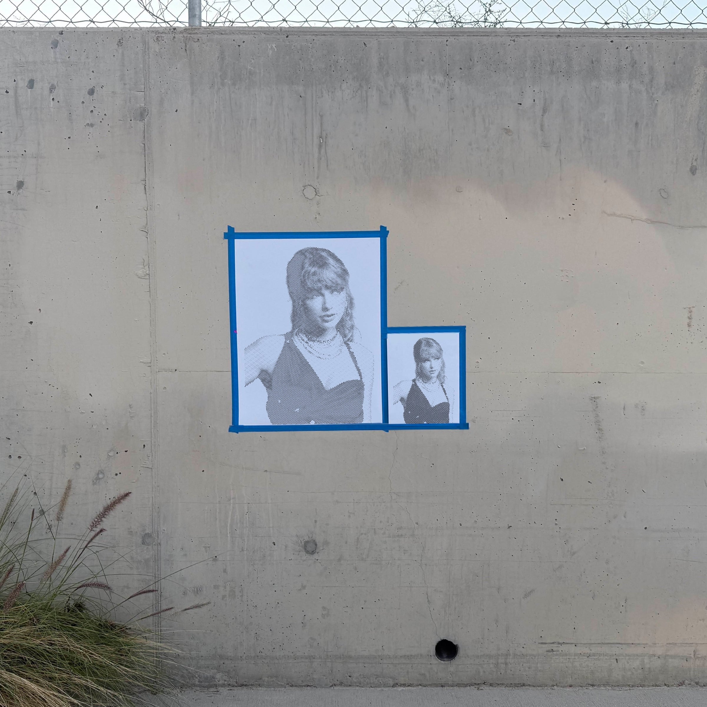 Taylor Swift Halftone Stencil - Angle 1