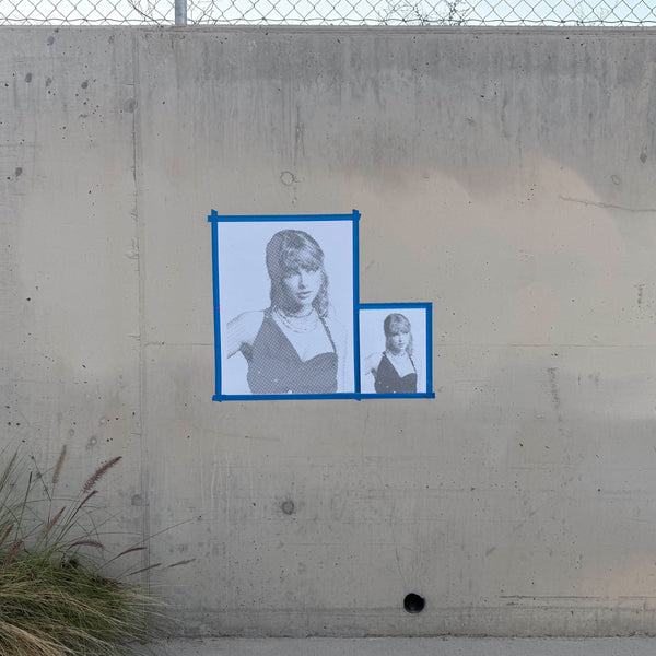 Taylor Swift Halftone Stencil