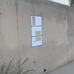 Texas flag stencil pack on a wall, second angle