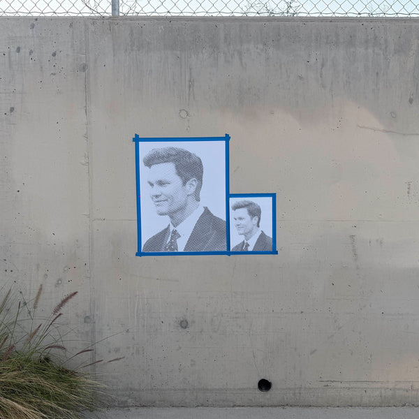 Tom Brady Halftone Stencil