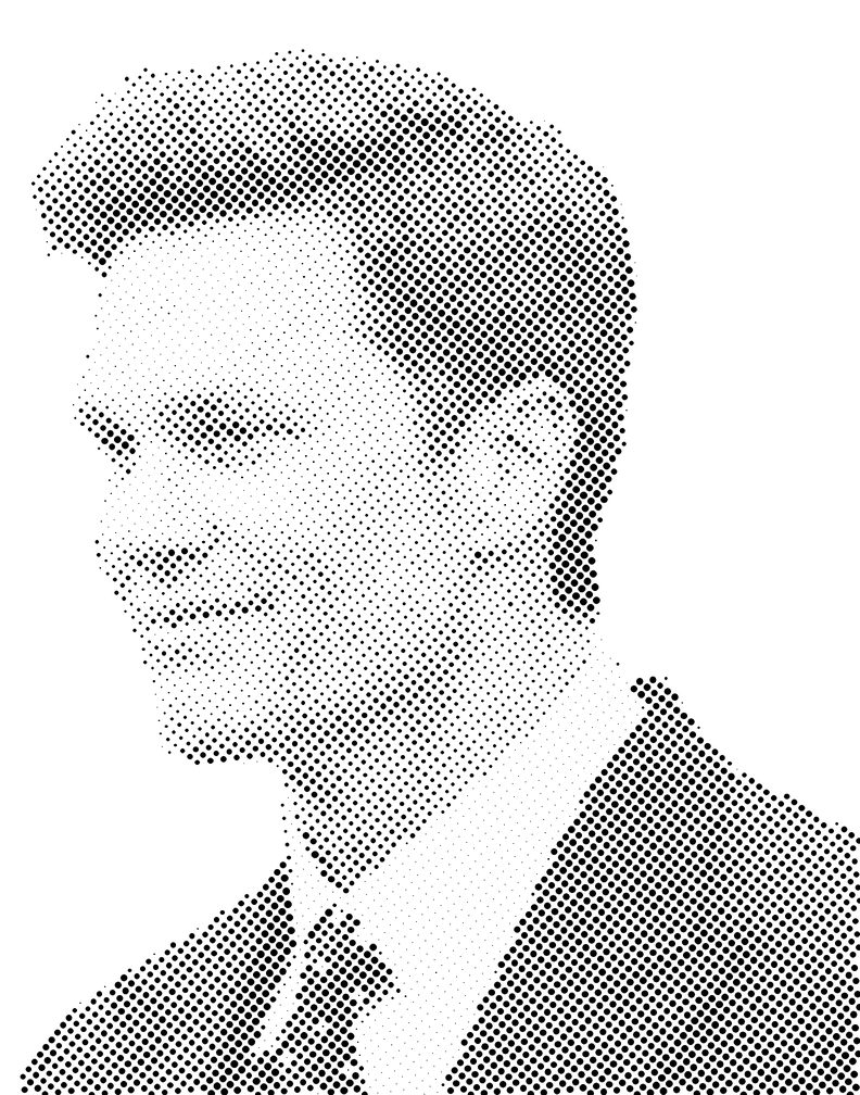 Tom Brady Halftone Stencil