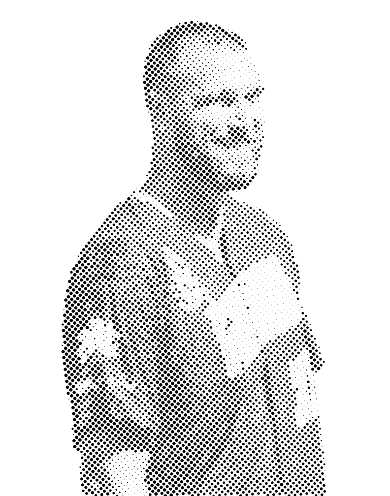 Travis Kelce Halftone Stencil