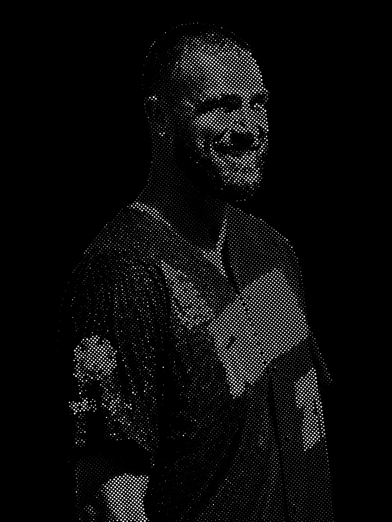 Travis Kelce Halftone Stencil