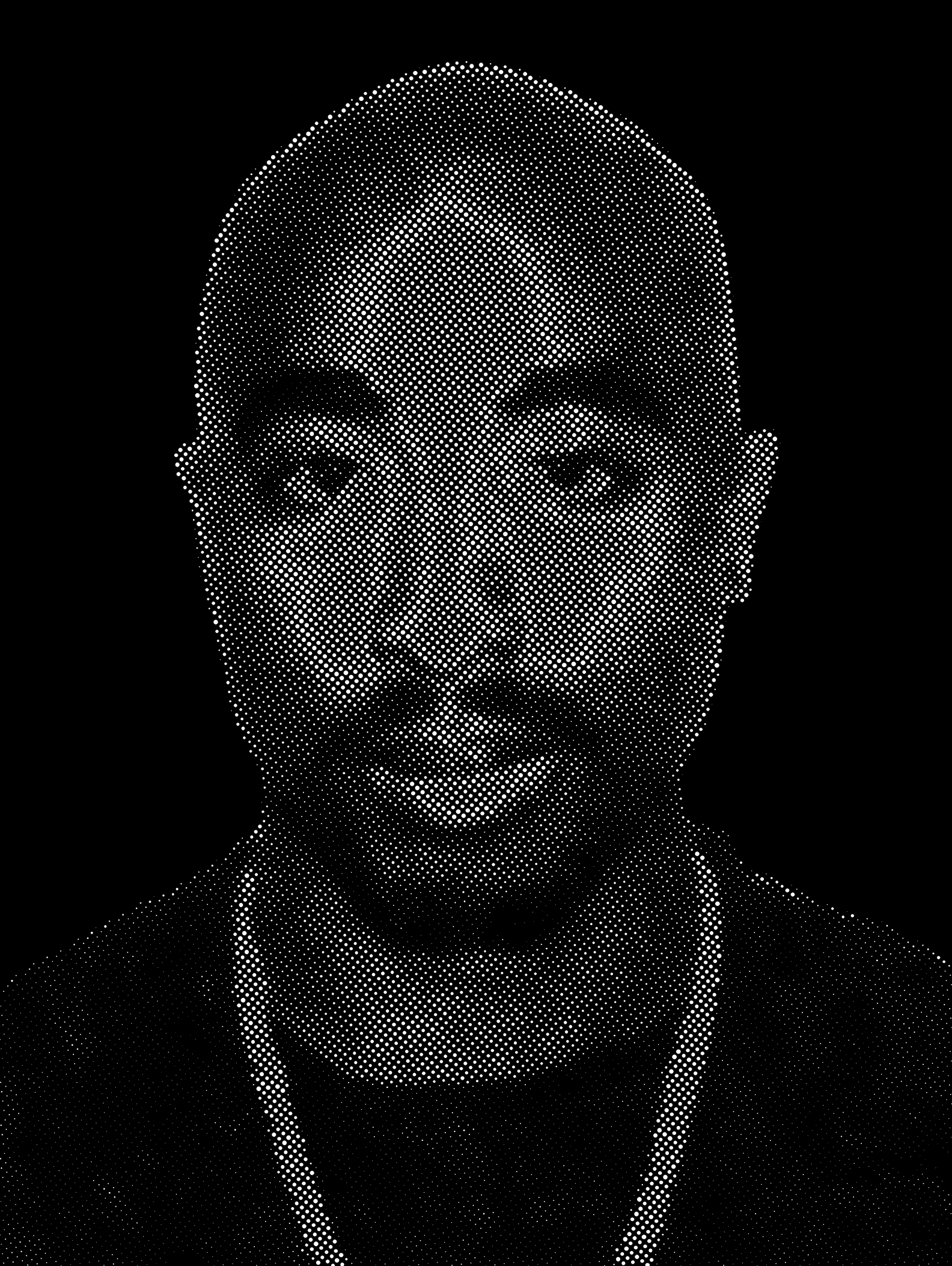 Tupac Halftone Stencil