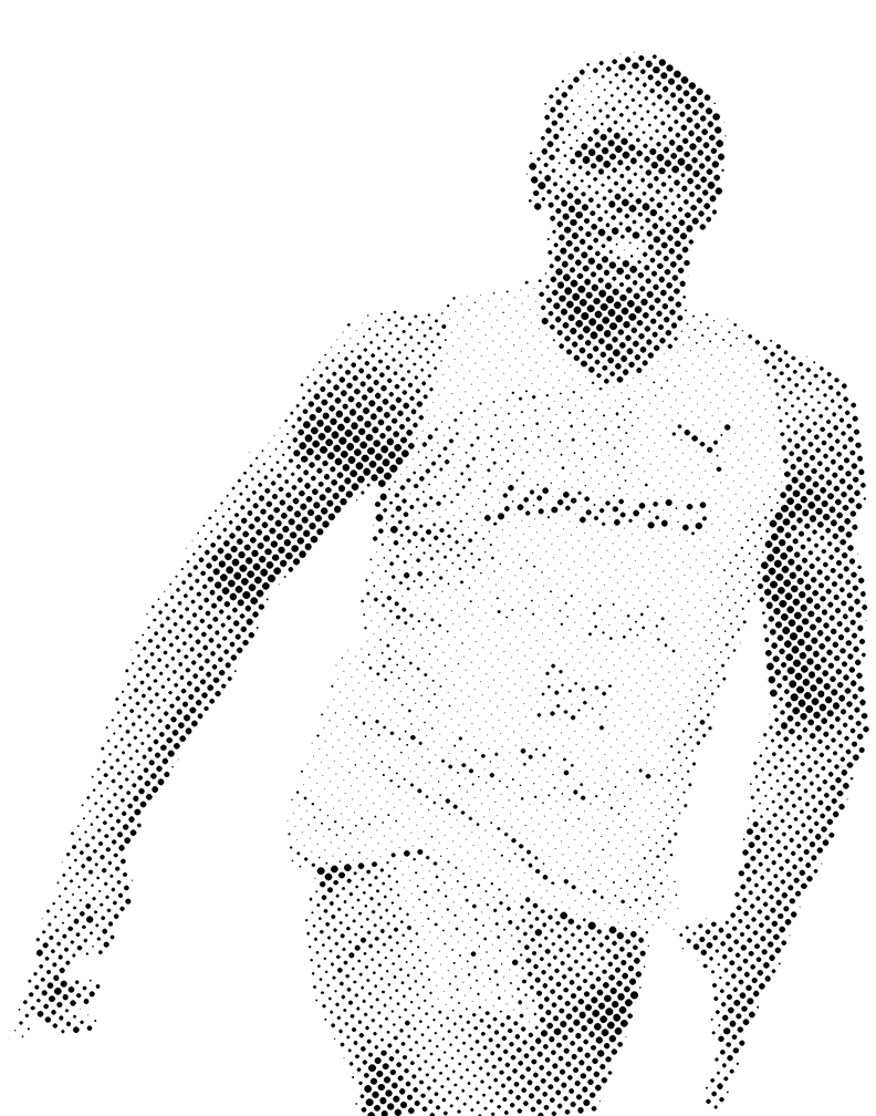Usain Bolt Halftone Stencil