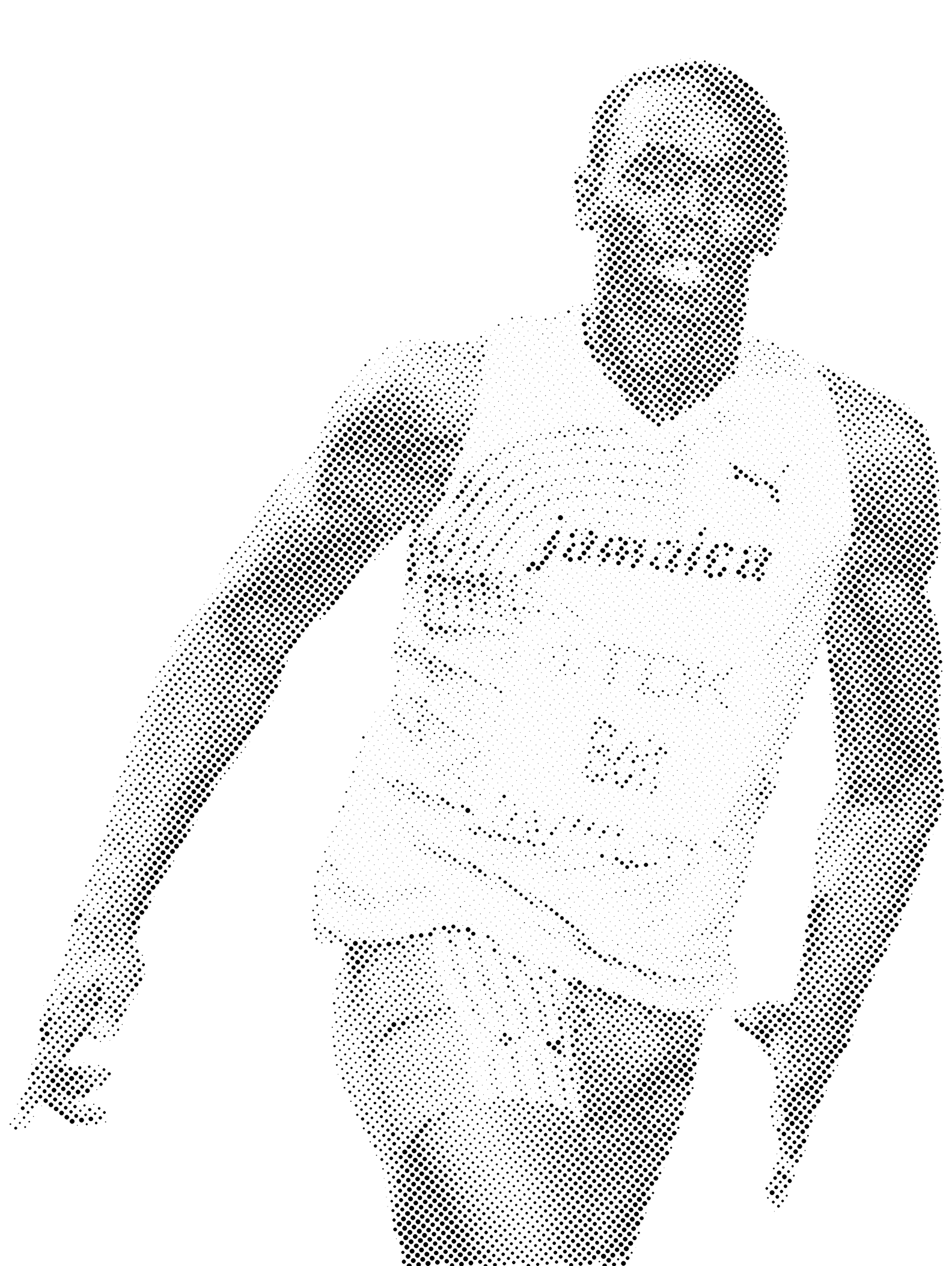 Usain Bolt Halftone Stencil
