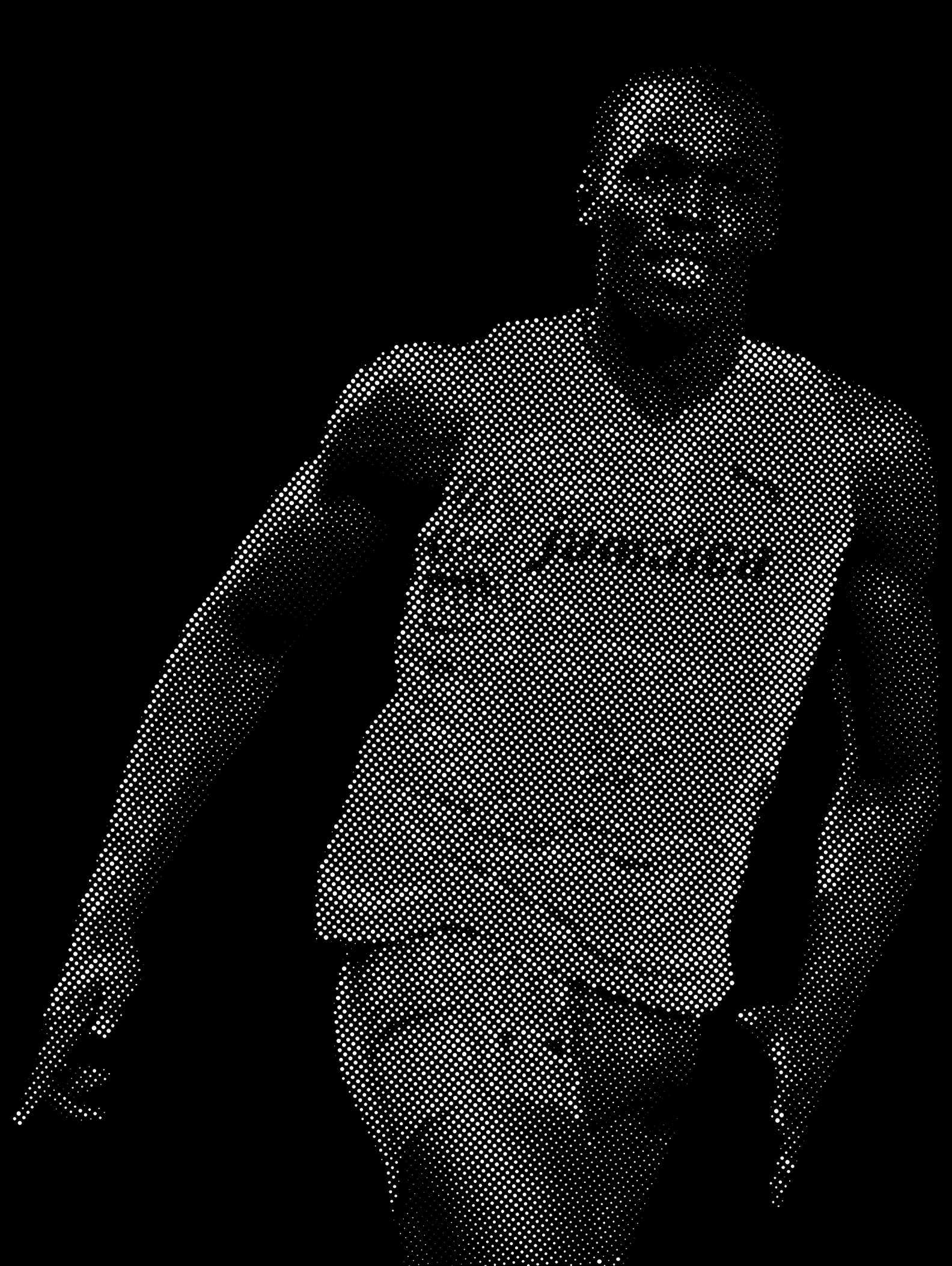 Usain Bolt Halftone Stencil